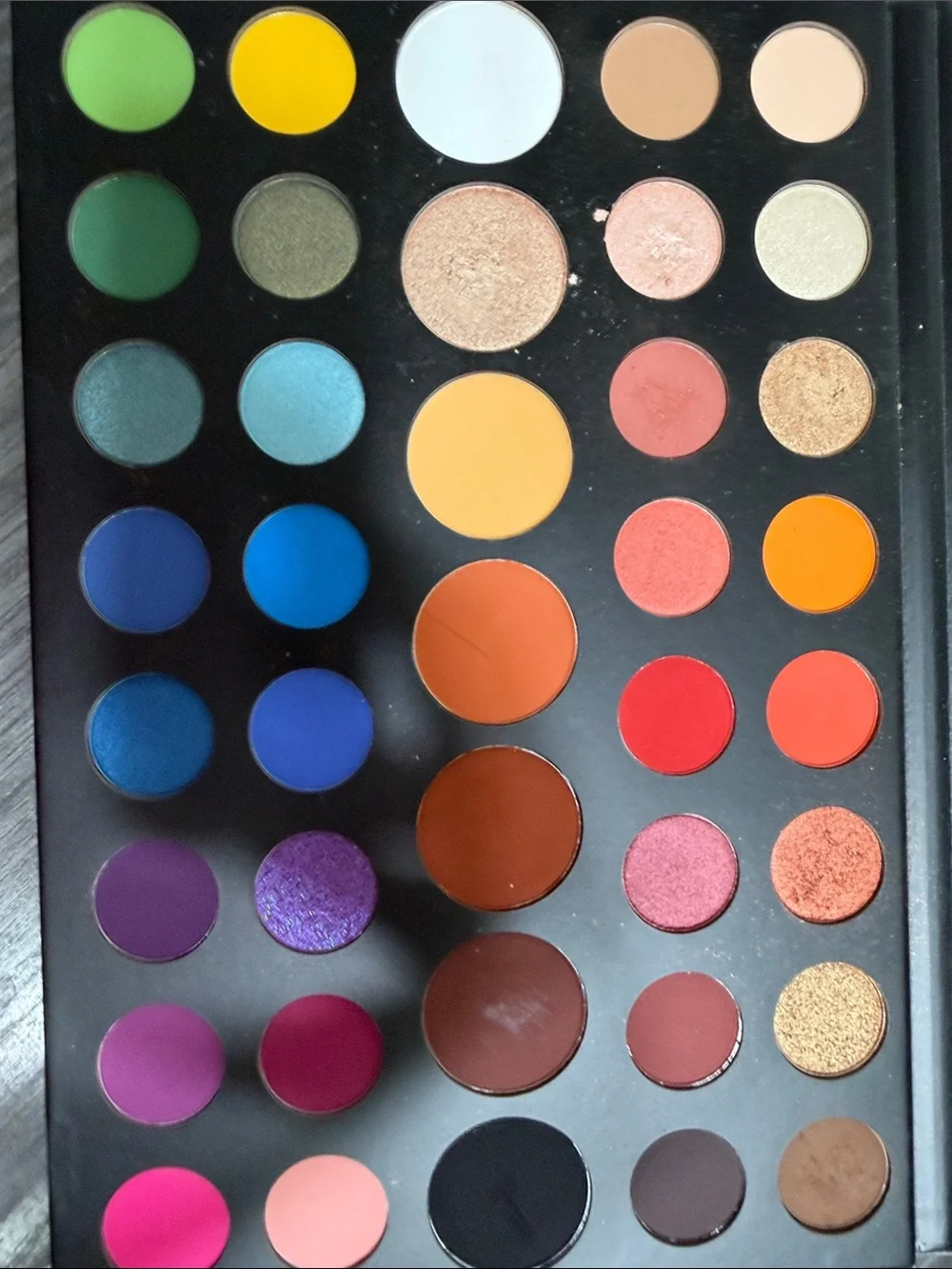Morphe Eyeshadow Palette in Red, Orange, Yellow, Green, Blue, Purple, Pink, Gold